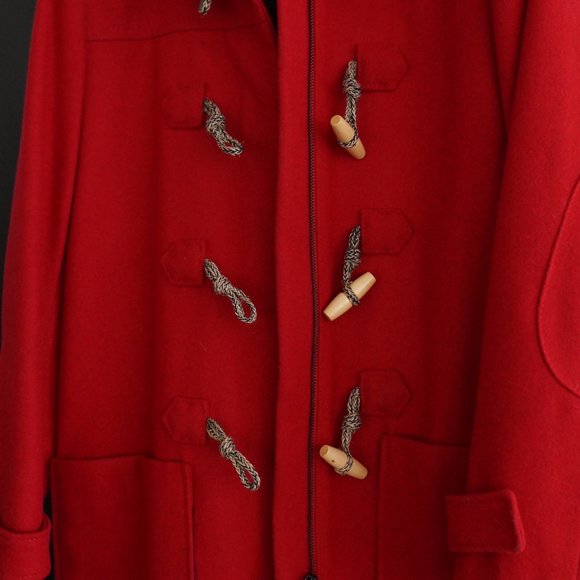 Mango Women Red Wool Duffle Coat Extra Small - Picture 4 of 10